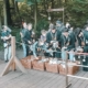 Schüler im Kletterwald