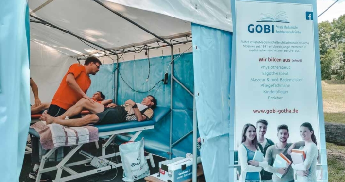 Massage beim Thüringen Ulra Lauf