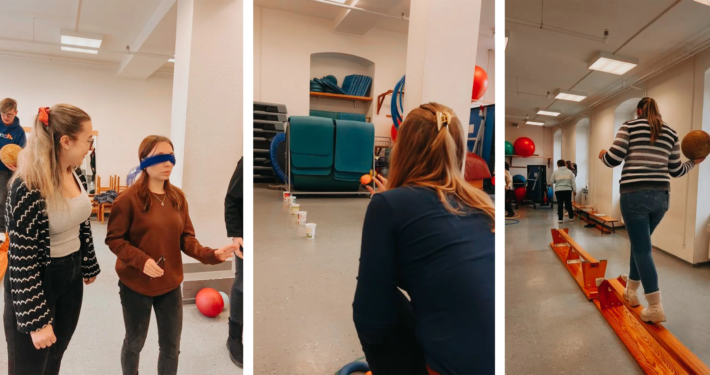 Parcours Koordinative Spiele bei den Erziehern